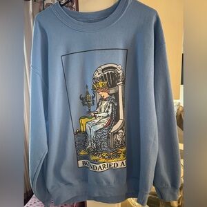 Queen of Cups tarot card  "BOUNDARIED AF” crewneck